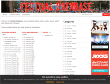 Tablet Screenshot of festivaldatabase.com